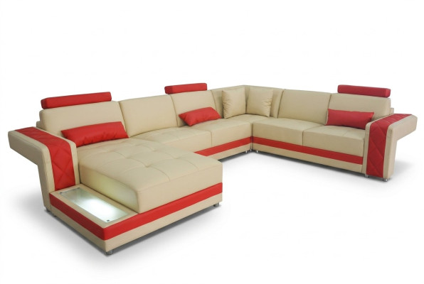 Canapé en cuir Canapé Canapé Canapé Canapé d'angle Suite design moderne Canapé décoratif