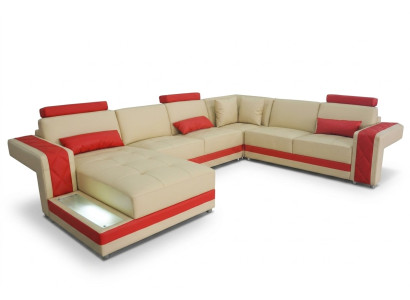 Canapé en cuir Canapé Canapé Canapé Canapé d'angle Suite design moderne Canapé décoratif