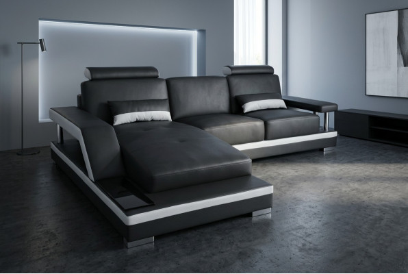 Canapé en cuir Ensemble de salon Coin Suite Design Canapé moderne en forme de L