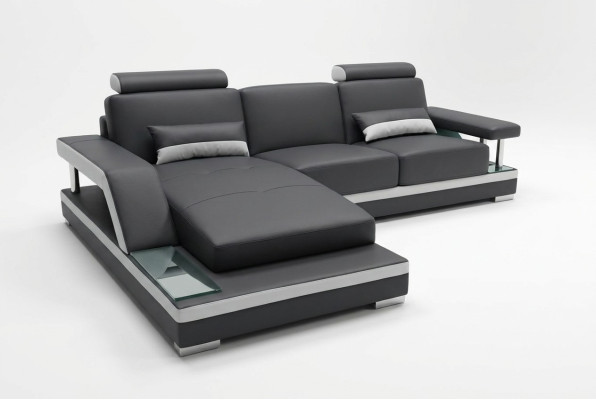 Canapé en cuir Ensemble de salon Coin Suite Design Canapé moderne en forme de L
