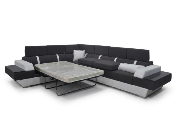 Canapé en cuir Canapé Canapé d'angle moderne Design Suite d'angle Canapé en L en cuir K5015D