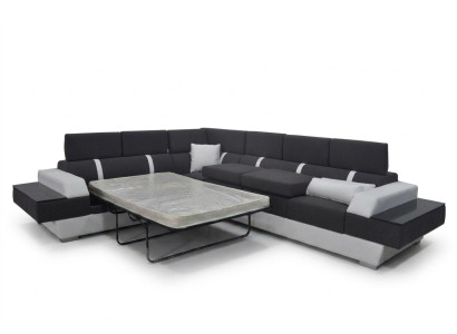 Canapé en cuir Canapé Canapé d'angle moderne Design Suite d'angle Canapé en L en cuir K5015D