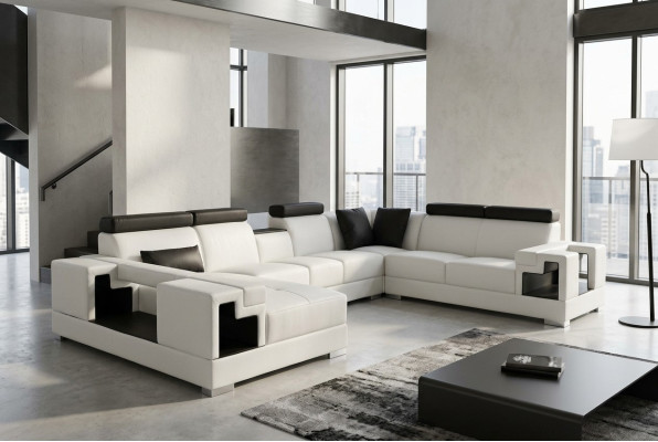 Canapé d'angle en cuir canapé canapé canapé canapé canapé canapé suite de canapés design moderne nouveau