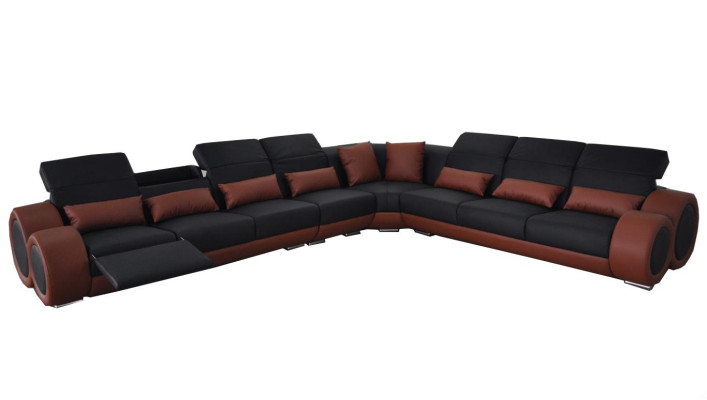 Conception Canapé d'angle Revêtement en cuir Suite de sièges de canapé moderne Sièges nouveaux Canapés