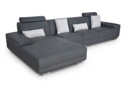 Le canapé en cuir avec siège rembourré, suite d'angle, design moderne, canapés paysage vivant