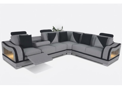 Canapé en cuir design moderne en forme de L