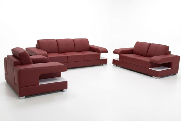 Canapé en cuir canapé Canapé Suite Design Moderne Ensemble de canapés 3+2+1 G8028D