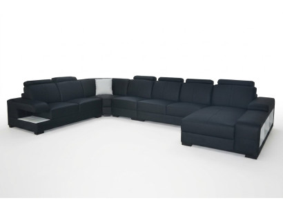 Cuir Canapé Revêtement Siège Design Moderne Canapé d'angle en U-forme Paysage de vie