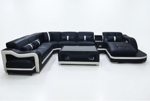 Canapé d'angle Canapé Tissu Suite d'angle Canapé en cuir Canapés Paysage de vie en U Sofas