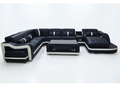 Canapé d'angle Canapé Tissu Suite d'angle Canapé en cuir Canapés Paysage de vie en U Sofas