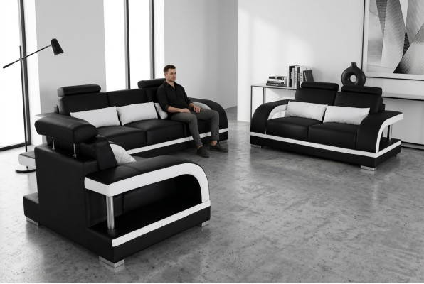 3+2+1 Suite Canapé en cuir Canapé Canapés Canapés Canapés Paysage vivant Luxe
