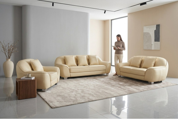 Canapé d'angle XXL Canapé d'angle Salon Design Moderne Ensemble de canapés 3+2+1 F3013