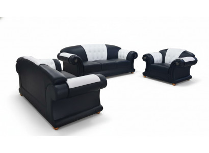 3+2+1 Suite Canapé en cuir Canapé Tissus Canapés Canapés Canapés Salon Paysage de vie Nouveau luxe
