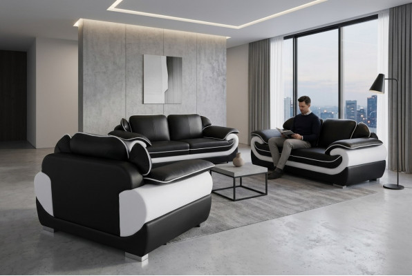 Canapé en cuir Living Sofa Upholstery Suite Corner Sofas Seat Sets nouveau paysage