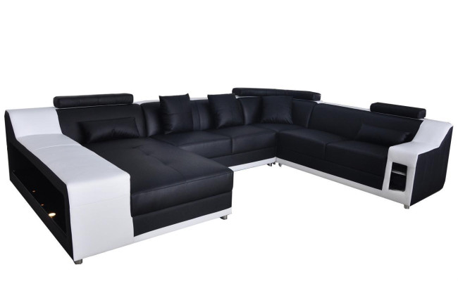 Canapé en cuir de salon de vie de paysage Upholstery Suite Corner Sofas Seat Sets nouveau