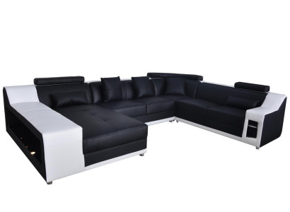 Canapé en cuir de salon de vie de paysage Upholstery Suite Corner Sofas Seat Sets nouveau