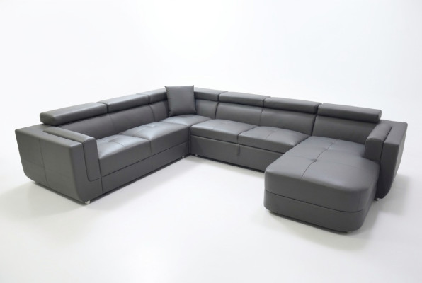Conception Sellerie Cuir Siège Angle Sofa Sellerie Coin Paysage de Vie