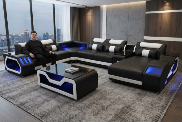 Design Leather Upholstery Seat Corner Landscape Room new Living Sofa Upholstery Conception Cuir Rembourrage Siège Coin Paysage Pièce nouveau Salon Canapé Rembourrage
