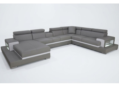 Conception cuir garniture siège salle de séjour canapé canapés d'angle canapé designer suite XXL