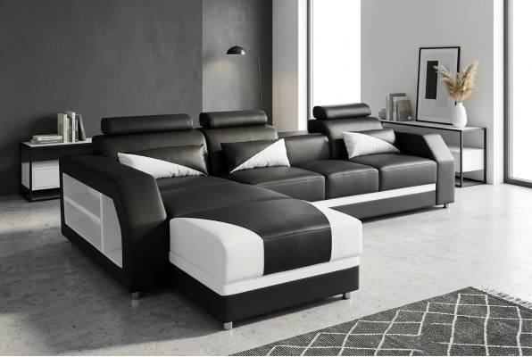 Design Cuir Rembourré Siège Coin Salle Salon Canapé Canapé Suite Designer