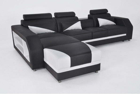 Design Cuir Rembourré Siège Coin Salle Salon Canapé Canapé Suite Designer