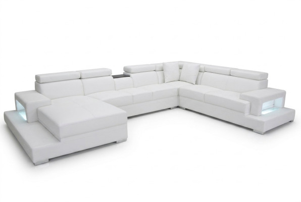 Conception cuir tapissé siège coin de la salle de séjour canapé XXL designer