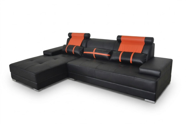 Conception cuir Rembourrage XXL Place Salon Canapé Canapé d'angle Designer