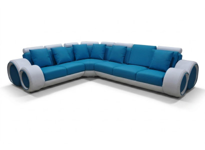 Conception Revêtement Cuir Siège XXL Coin Salle de Séjour Canapé Designer