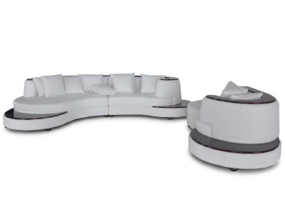 Luxuriöses Wohnlandschafts-Eck-Ledersofa in XXL-Größe.