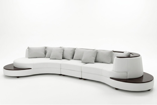 Salon en cuir d'angle de luxe XXL Canapé grand U-shape Corner