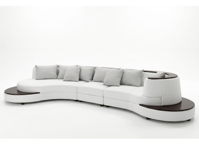 Salon en cuir d'angle de luxe XXL Canapé grand U-shape Corner