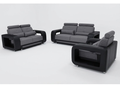 Ensemble de canapés Suite Canapé Tissu Siège Design Complet Ensemble Cuir Tissu Neuf