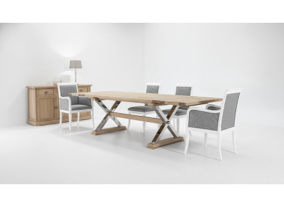 Table à manger design classique en bois Table extensible Salon de luxe