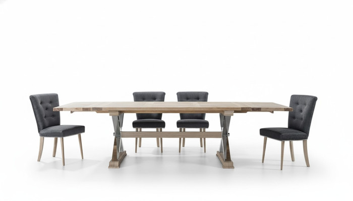 Salle à manger Tables en bois Ensemble de salle à manger Chaise Set Groupe de 6 nouvelles chaises Design