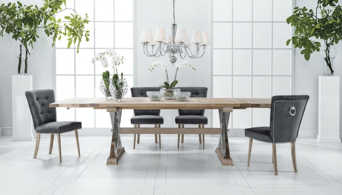 Conception Salle à manger Table à manger Table 8 Chaise Chaise Lehn Chaises Bois véritable