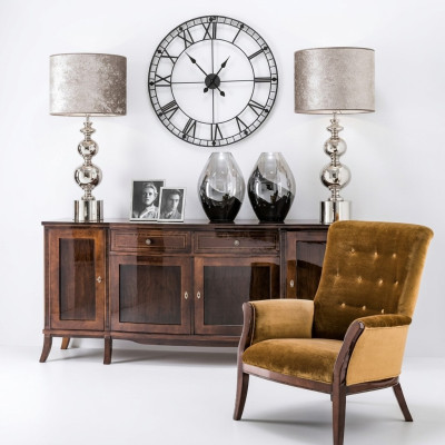 Buffet XXL Commode Commode armoire Salle de séjour Armoire Étagère en bois Style antique Design