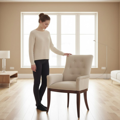 Fauteuil Chesterfield blanc fauteuil TV fauteuil de relaxation design luxueux fauteuil une place