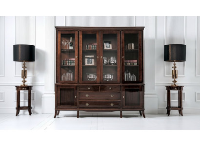 Armoire murale buffet en bois de style baroque de haute qualité en bois noble.