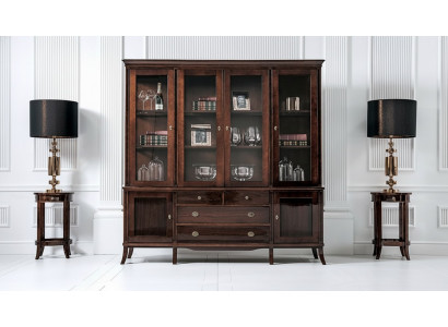 Armoire murale buffet en bois de style baroque de haute qualité en bois noble.