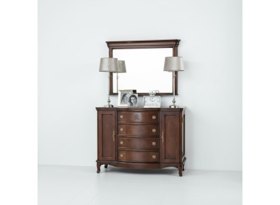 Miroir + Commode Armoire Commodes Bahut Ensemble de chambre en bois de style ancien neuf