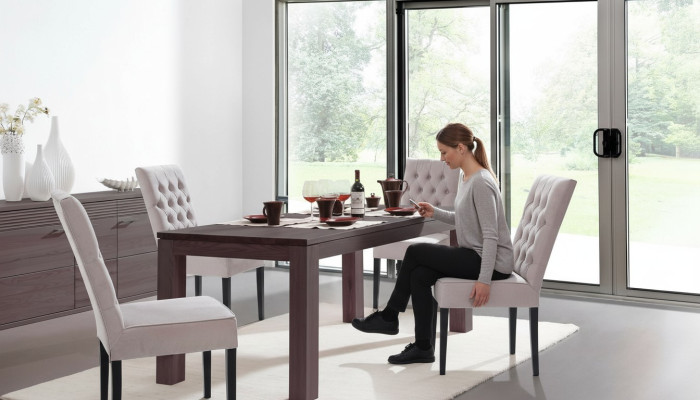 Chesterfield Fauteuil Inclinable en Tissu Siège en Velours en Bois Véritable Chaises