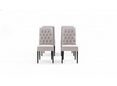 Fauteuil Chesterfield Design Ensemble de chaises à dossier Chaises en tissu Fauteuil Groupe 8x nouveau Suite
