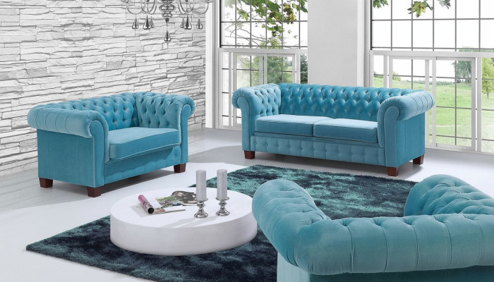 Chesterfield 2+1+1 Ensemble de canapé canapé Siège Suite Canapés