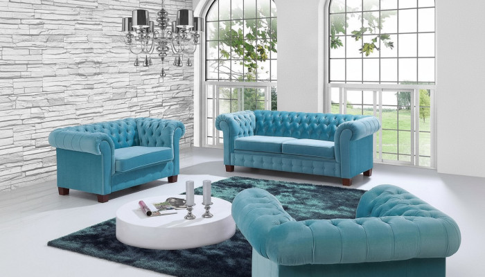 Chesterfield 2+1 Canapé ensemble Canapé Rembourrage Siège Ensemble Canapé Canapés Canapés neufs