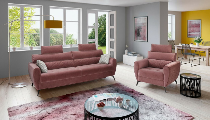 Canapé en cuir 2 + 1 + 1, ensemble de canapés en similicuir suite
