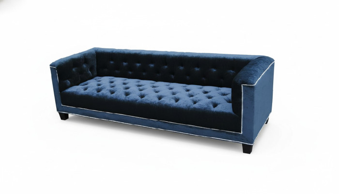 Meuble élégant Canapé Chesterfield Rembourrage Canapé Canapés Trois places Velours