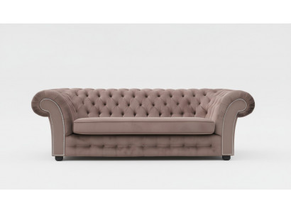 Canapé 3 places en tissu Design Canapé Tapisserie Canapés Textile Chesterfield Moderne Beige