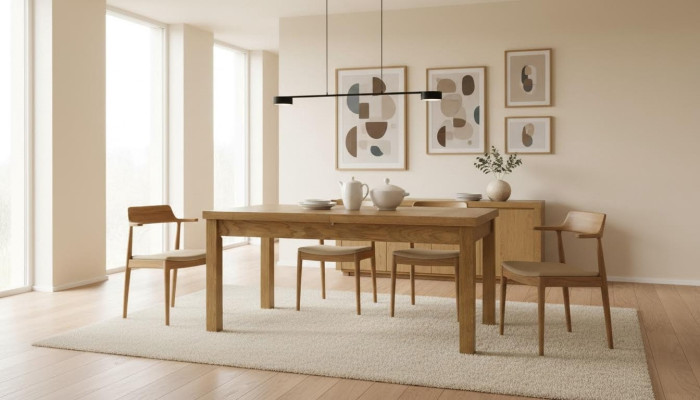 Table moderne Table à manger en bois Table en bois rustique Tables Salle à manger
