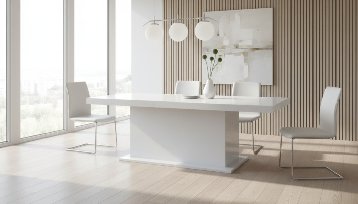 Table à manger moderne Table à manger Tables Tables Blanc Moderne Extensible XXL