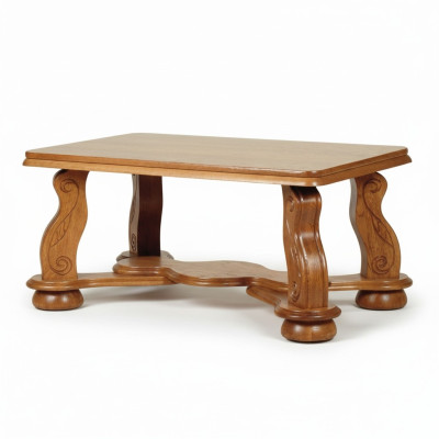 Table en bois massif Classique r Table basse Canapé Tables d'appoint en bois Artisanat.